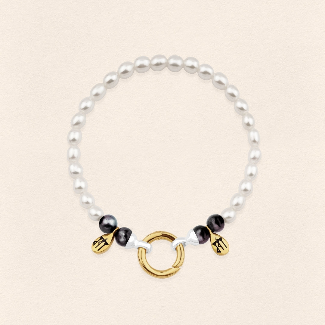 Sumerian White Pearl Bracelet