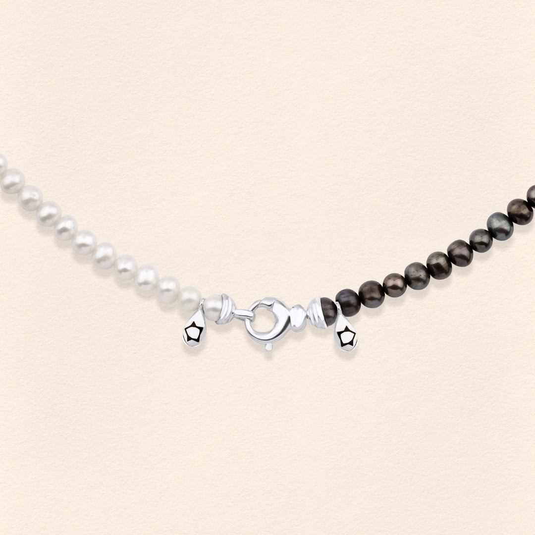 Sumerian Black & White Pearl Necklace