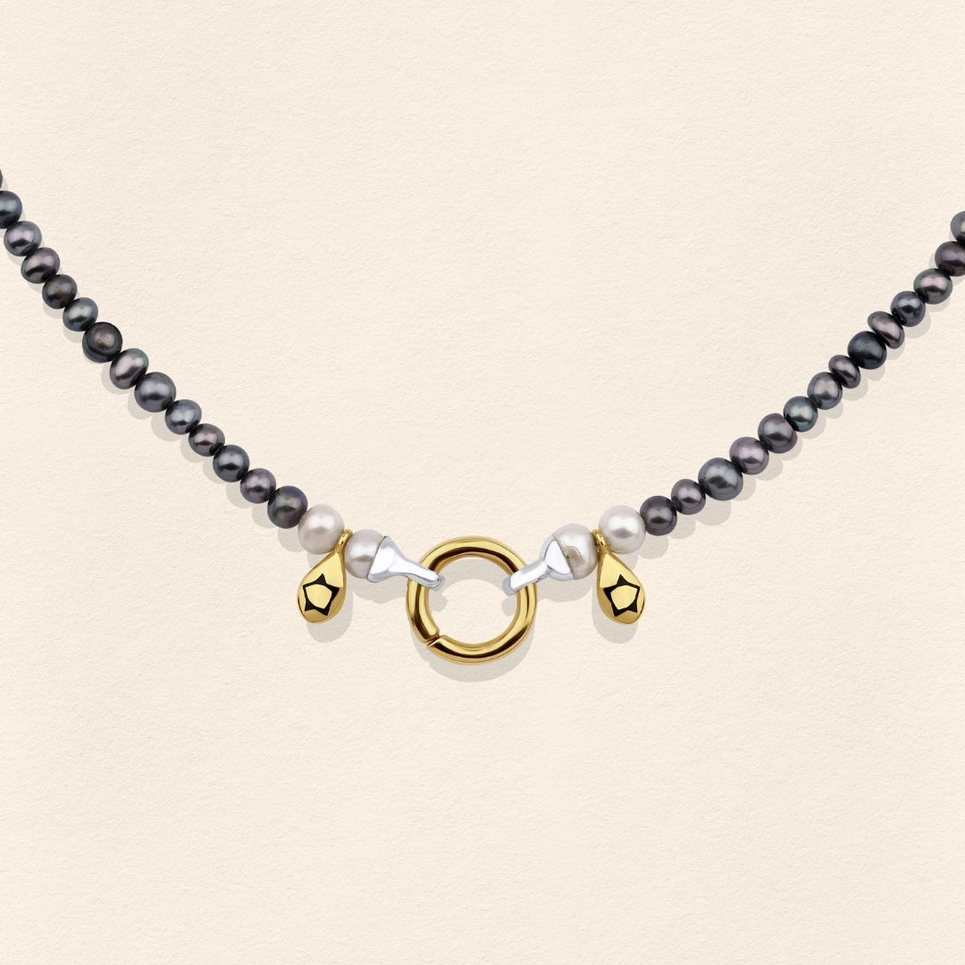 Sumerian Black Pearl Necklace - Men