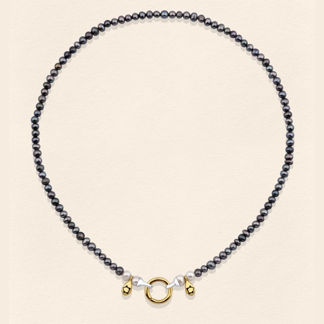 Sumerian Black Pearl Necklace - Men