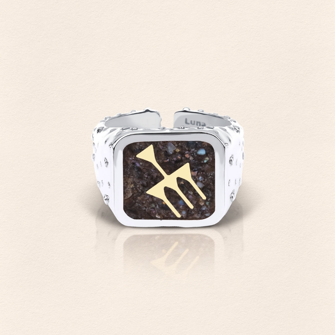 Sumerian Mosaic Pearl Abundance Ring