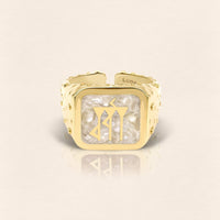 Sumerian Mosaic Pearl Love Gold Ring