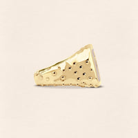 Sumerian Mosaic Pearl Love Gold Ring