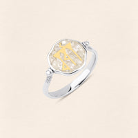 Sumerian Mosaic Pearl Love Ring Small