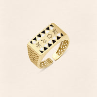 Sumerian Filigree Gold Ring - Men