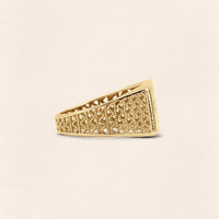 Sumerian Filigree Gold Ring - Men