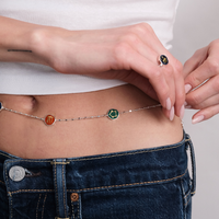 Sumerian Colorful Stone Mosaic Belly Chain