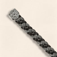 Black Leather Braided Bracelet