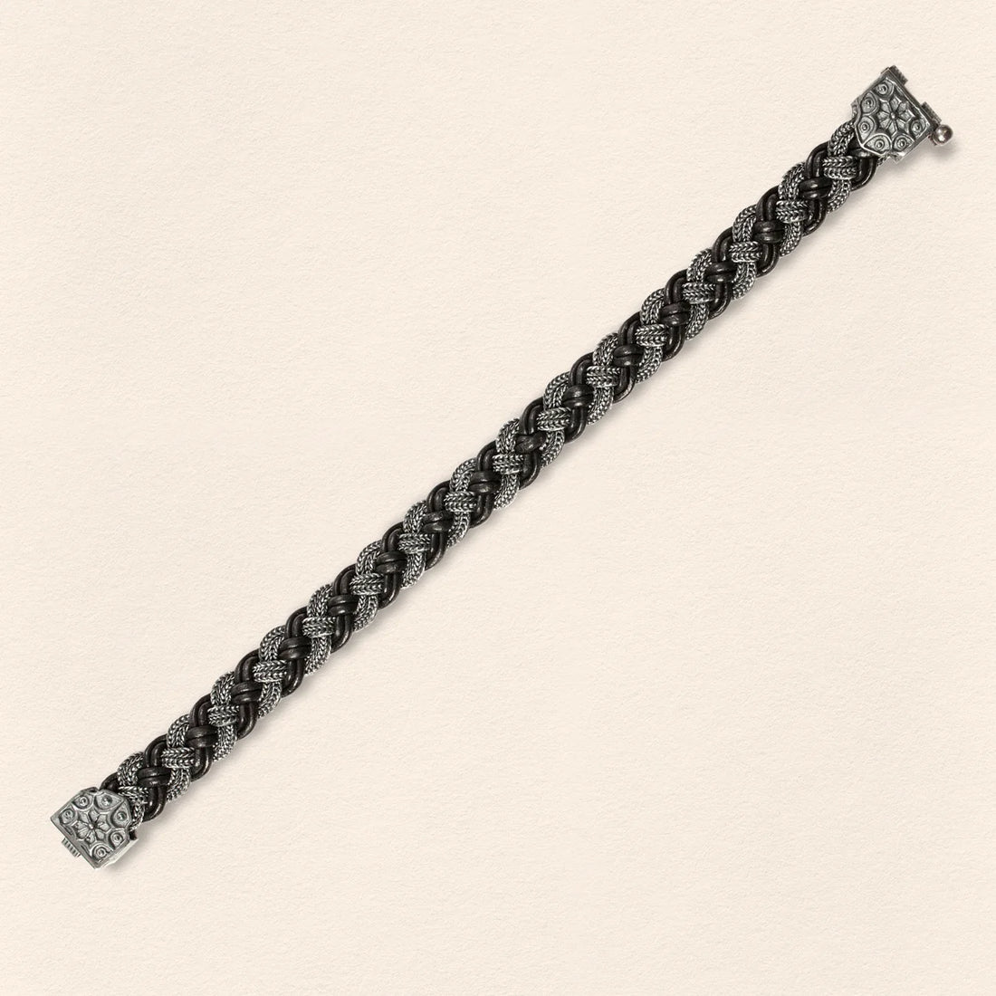 Black Leather Braided Bracelet