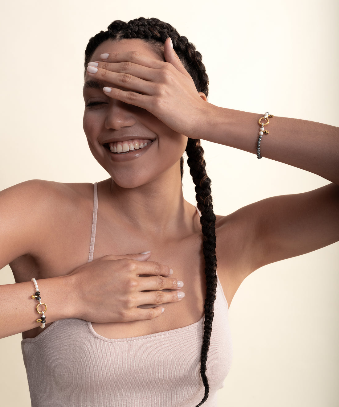 Sumerian White Pearl Bracelet