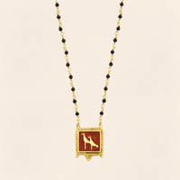 Coral Crane Necklace