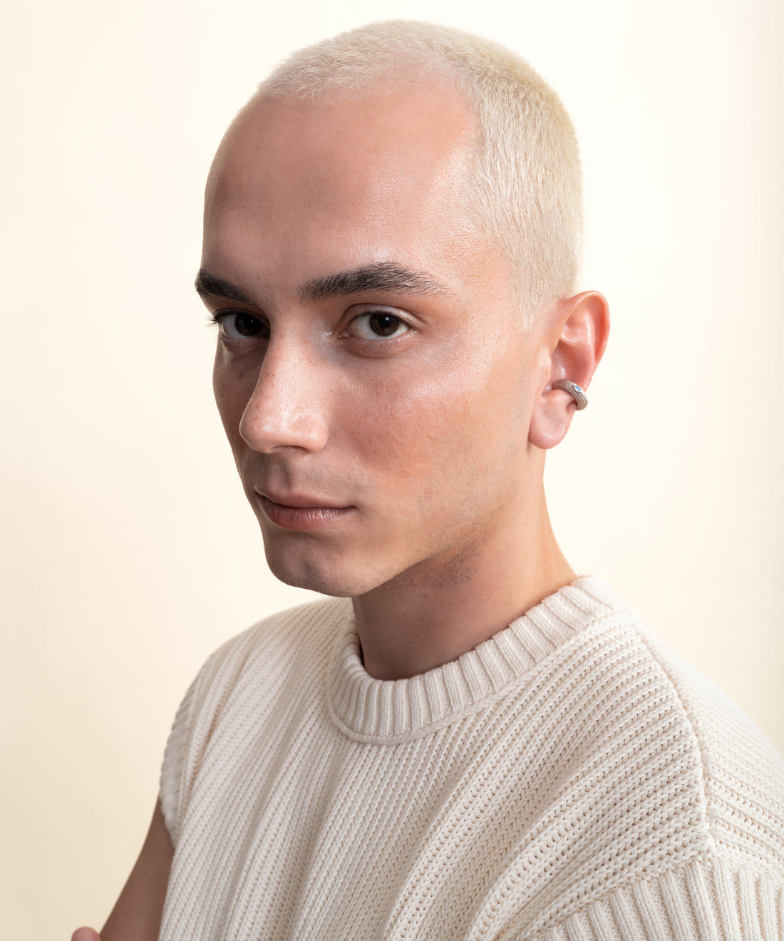 Eye Ear Cuff Silver - Men