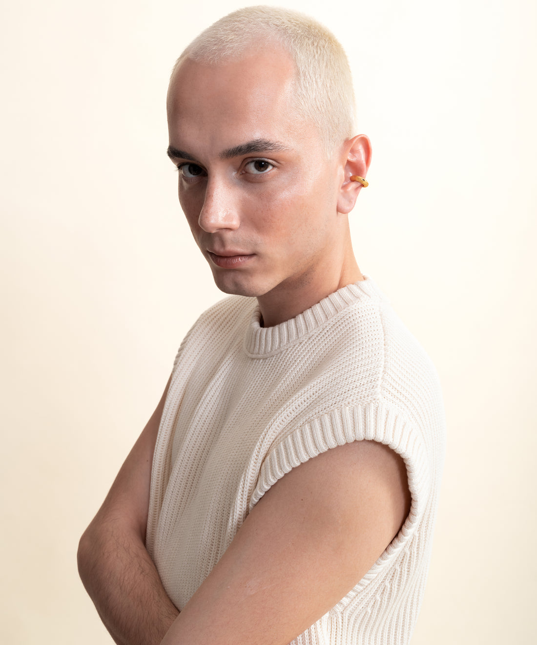 Eye Ear Cuff Silver - Men