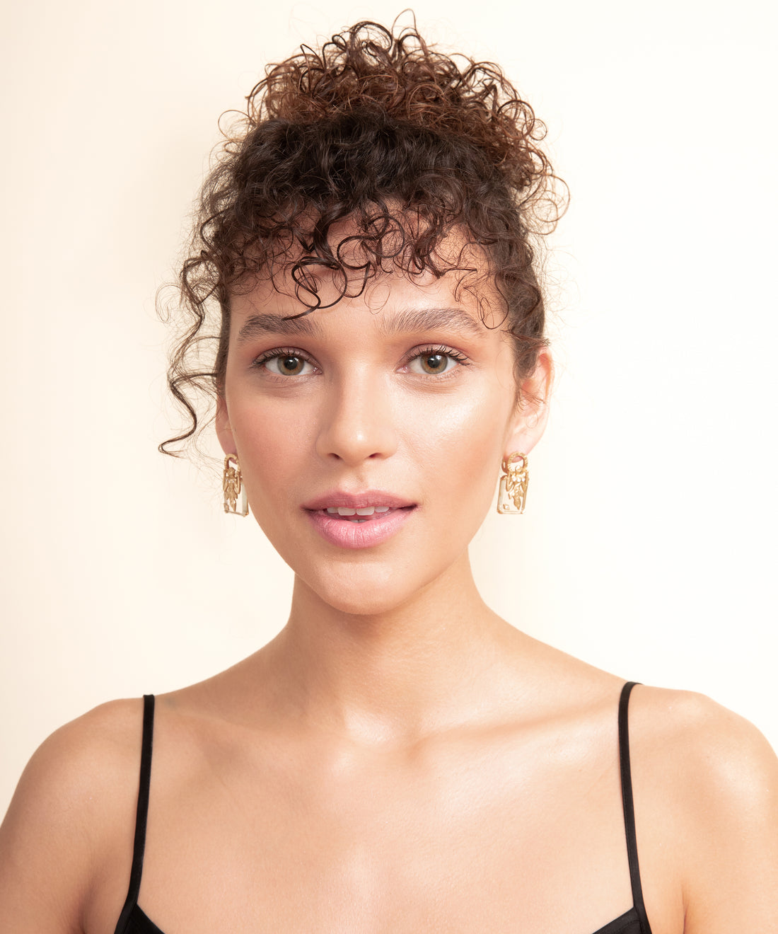 Birdman Crystal Gold Earrings