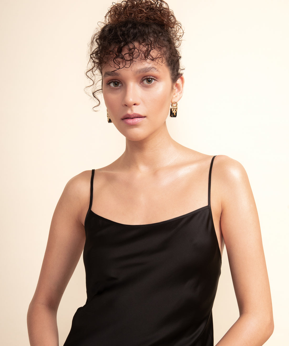 Birdman Onyx Gold Earrings