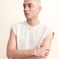 Sumerian Mosaic Pearl Love Gold Ring