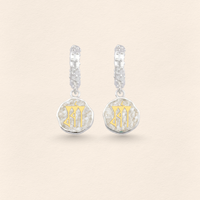Sumerian White Pearl Love Earrings