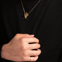 Birdman Onyx Gold Necklace - Men