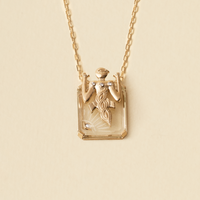Birdman Crystal Gold Necklace - Men