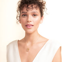 Birdman Crystal Gold Small Necklace