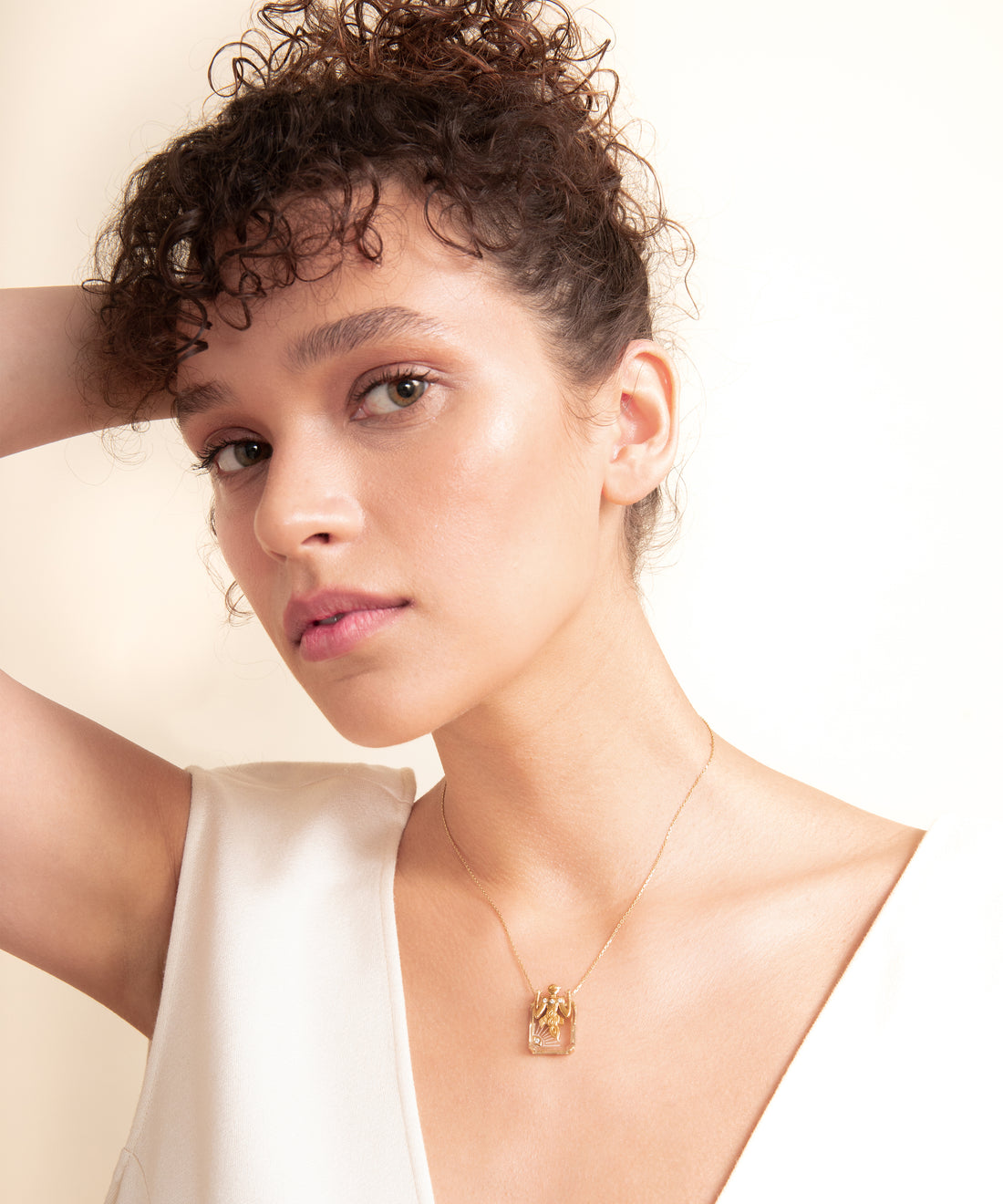 Birdman Crystal Gold Small Necklace