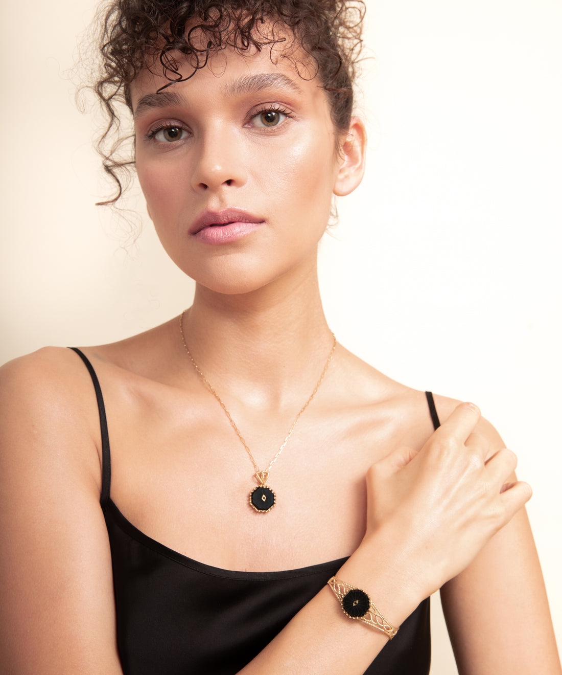 Serpent Onyx Gold Necklace
