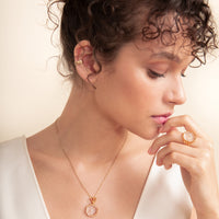 Serpent Crystal Gold Necklace