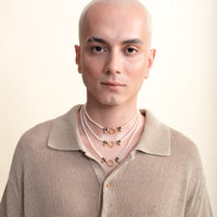 Sumerian White Pearl Necklace - Men