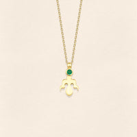 Alka Emerald Gold Necklace