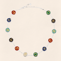 Sumerian Colorful Stone Mosaic Necklace