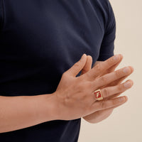 Coral Crane Filigree Unisex Ring