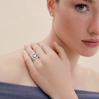 Lapis Bull Filigree Unisex Ring