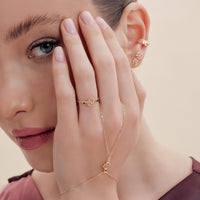 Adel Amethyst Gold Finger Bracelet
