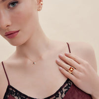 Coral Bull Filigree Ring Couple Set