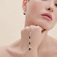 Evil Eye Finger Bracelet Earring Set l