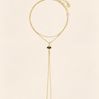 Eye Diamond Gold Finger Bracelet