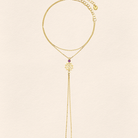 Adel Amethyst Gold Finger Bracelet