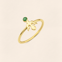 Alka Emerald Gold Ring