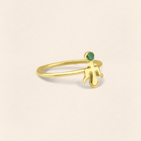 Alka Emerald Gold Ring
