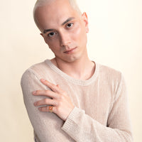 Coral Crane Filigree Ring - Men
