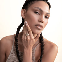 Sumerian Mosaic Pearl Love Gold Ring