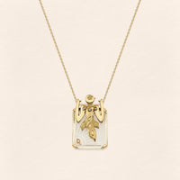 Birdman Crystal Gold Small Necklace