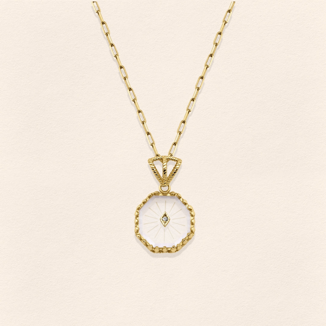 Serpent Crystal Gold Necklace