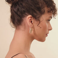 Birdman Crystal Gold Earrings