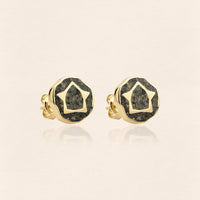 [COMMON] Sumerian Mosaic Azurite Energy of Life Unisex Earring Gold product detail
