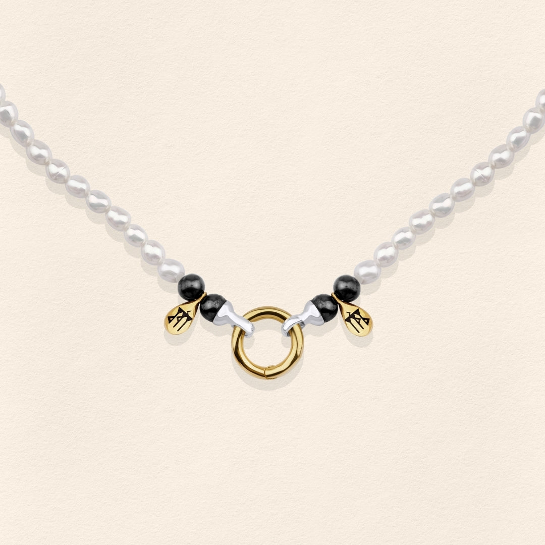 [COMMON] Sumerian White Pearl Unisex Necklace product detail