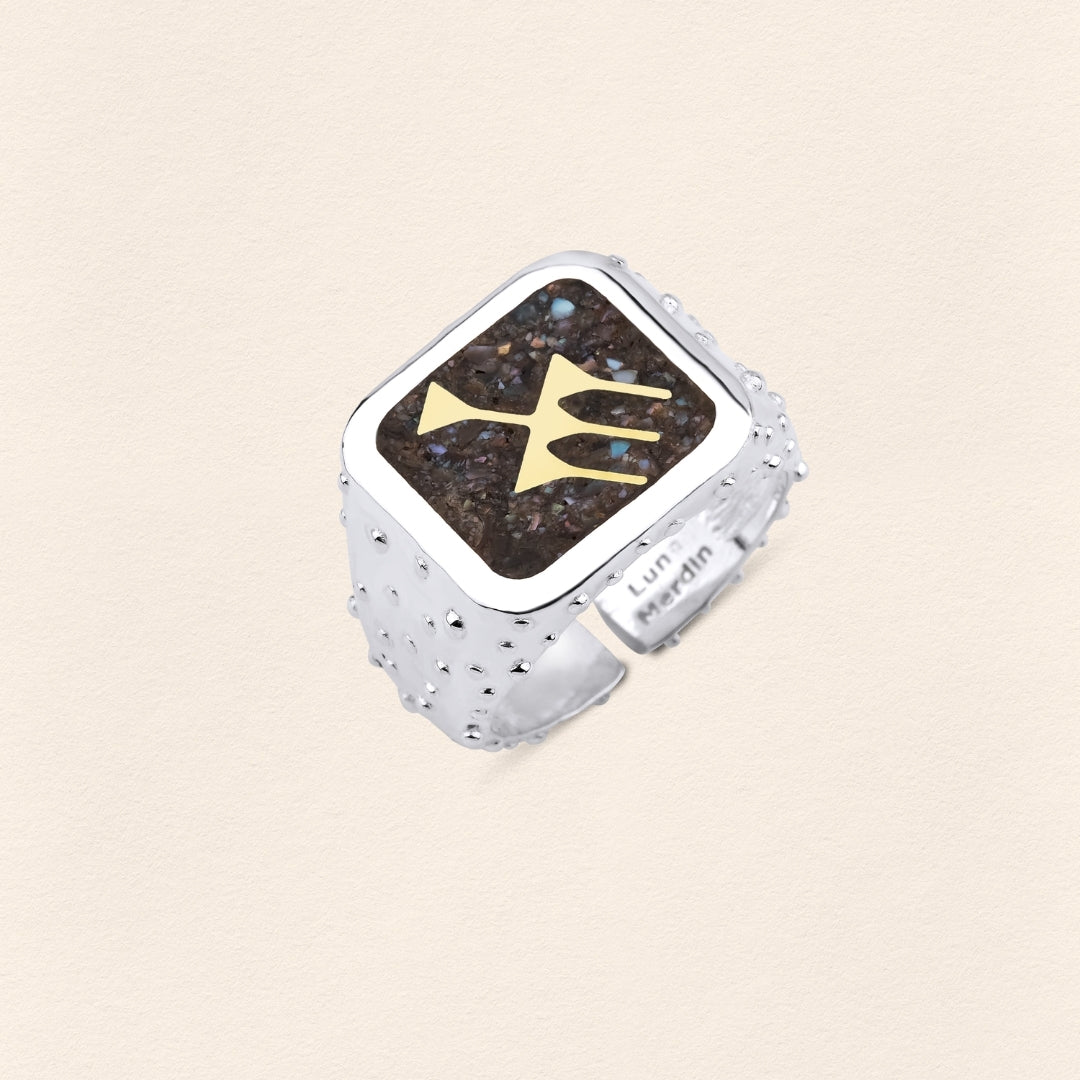 Sumerian Abundance Hand Bracelet Ring Set