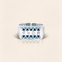 [COMMON] Sumerian Filigree Unisex Ring Blue product detail
