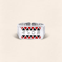 [COMMON] Sumerian Filigree Unisex Ring Red product detail