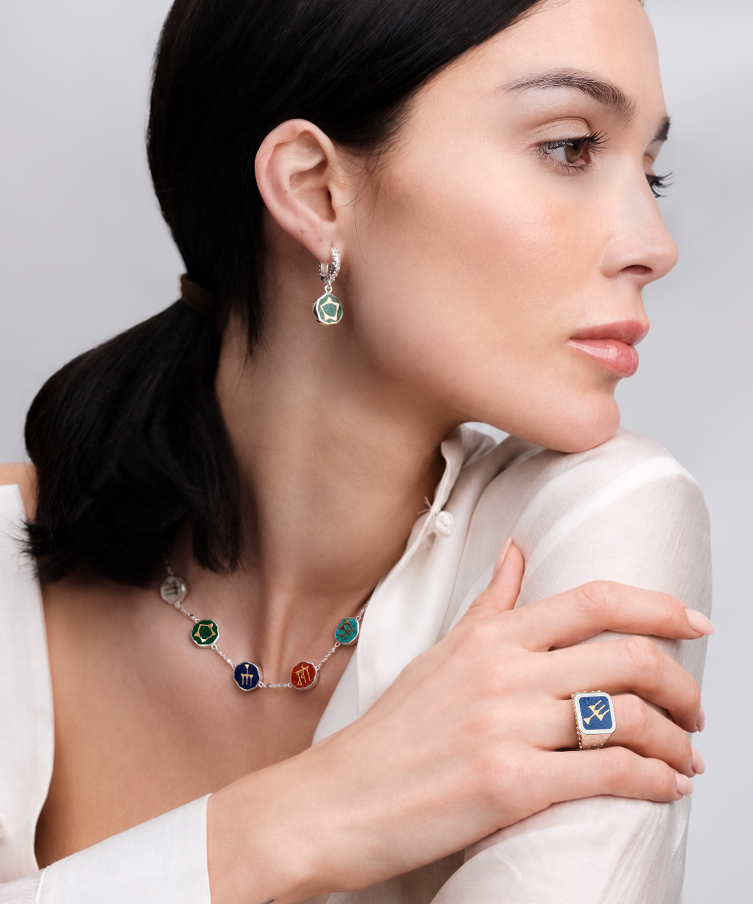 Sumerian Malachite Life Energy Earrings